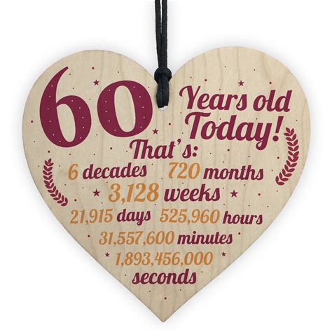 We did not find results for: Novelty 60th Birthday Gift Wooden Heart Plaque Friendship Gift