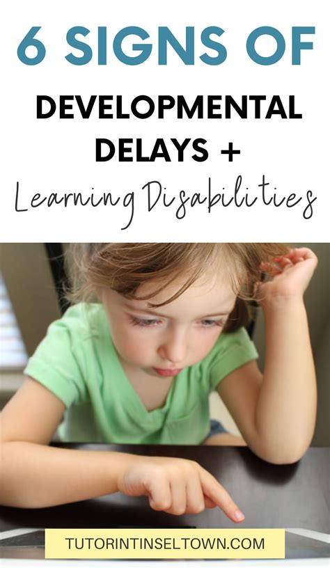 6 Signs of Developmental Delays and Learning Disabilities | Developmental delays, Learning 