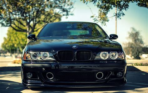 Hd Wallpaper Bmw M5 E39 Black Car Front View Wallpaper Flare