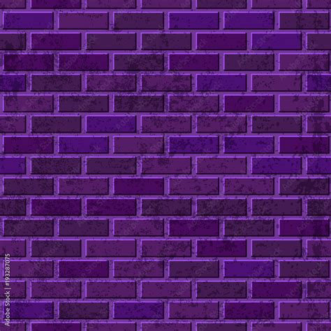 Vector Purple Brick Wall Seamless Texture Abstract Architecture And Loft Interior Violet