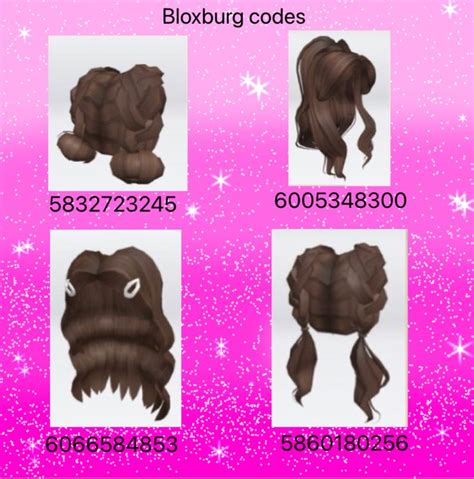 Roblox Hair Codes In Bloxburg