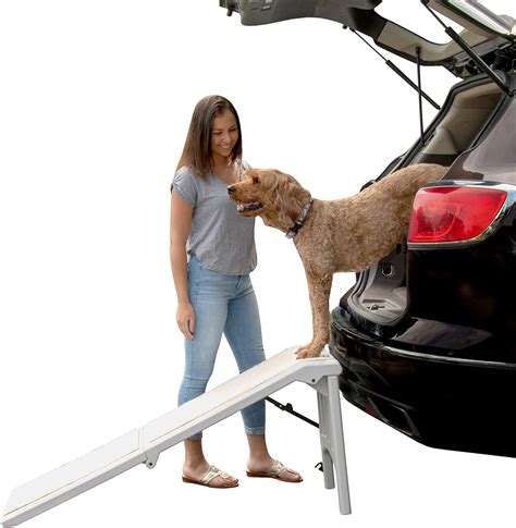 Free Standing Pet Ramp With Supertrax Essential Grey