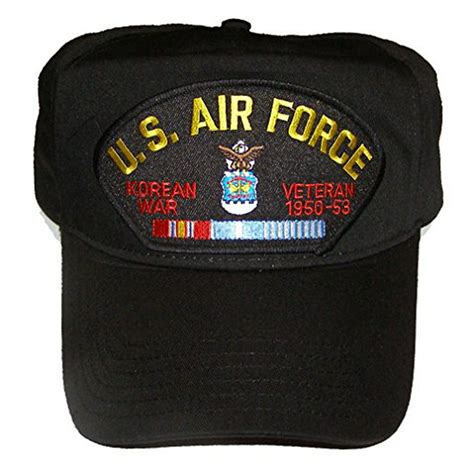 Us Air Force Korean War Veteran Hat With Ribbons And Air Force Crest