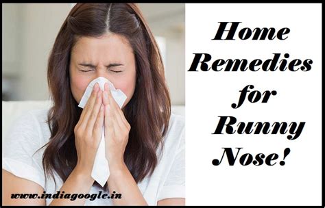 Home Remedies For Running Nose How To Stop A Runny Nose Instantly
