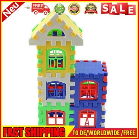 24pcs House Building Blocks Plastic Bricks Educational Toy For Kids