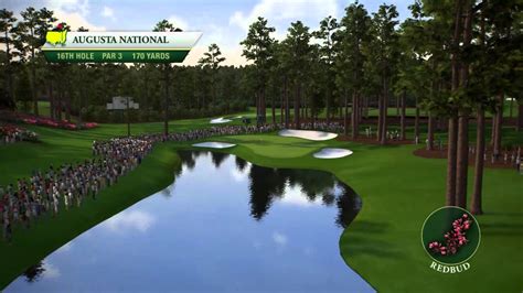 Course Flyover Augusta National Golf Clubs 16th Hole Youtube
