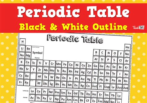 Periodic Table Black White Outline Teacher Resources And Classroom Games Teach This