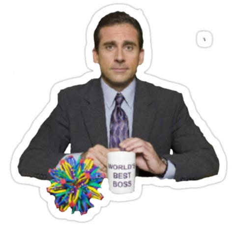 The Office Michael Scott Boss Stickers By Mostormtrooper Redbubble