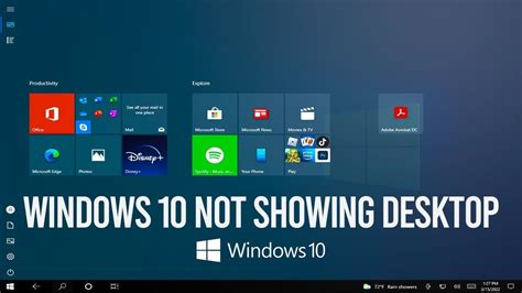 Windows 10 Not Showing Desktop Quick Fix Youtube