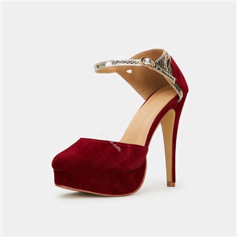 Shoespie Contrast Gorgeous Color Suede Ankle Strap High Heels | Ankle ...