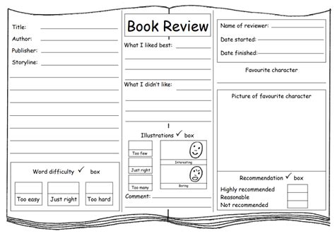 Book Review Template 7 Of The Best Resources For Ks1 And Ks2 English