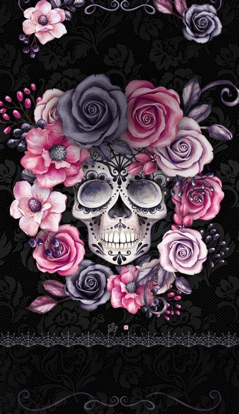 Pin By Puck Hendriks On Skullz And Sugar Skullz Skull Wallpaper Iphone