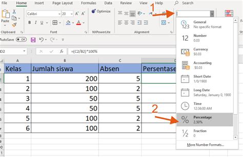 Rumus Fungsi Excel Cara Menghitung Persentase Di Excel Images