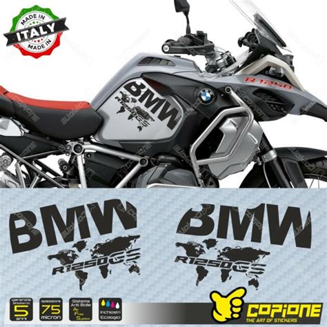 2 Stickers Side Tank Motorrad Bmw R 1250 Gs Adventure Lc World Map Ebay