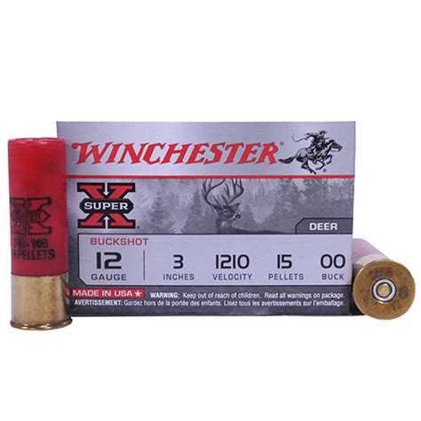 winchester ammo supx 12ga 00 buck 3 mag buckshot mfg xb12300 hunting