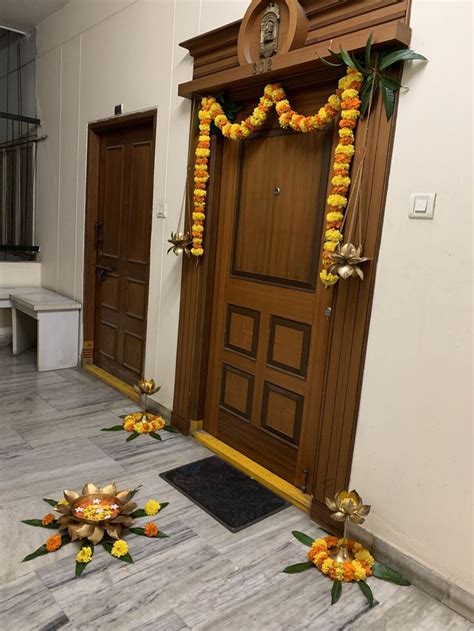 Diwalidecorationsathome Diwali Decorations At Home Pooja Room Door