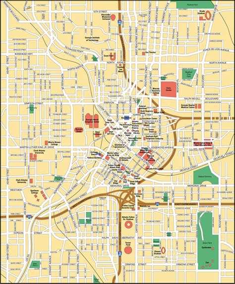 Map Of Atlanta Offline Map And Detailed Map Of Atlanta City