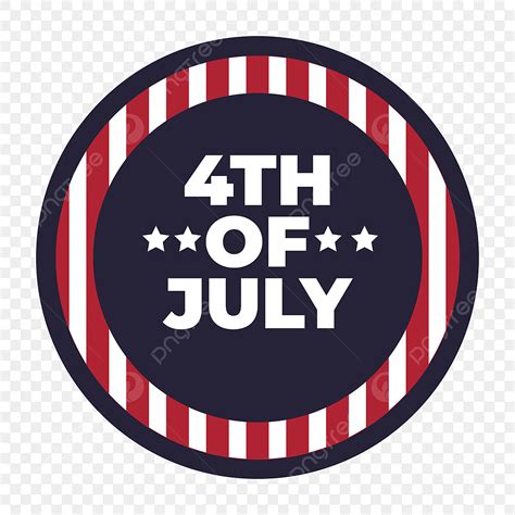 Happy Th Of July Clipart Transparent PNG Hd Th Of July Label Transparent Background Th Of