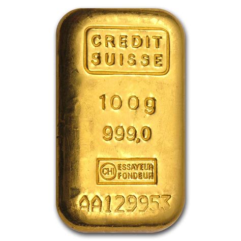 Possible mints include the perth mint, pamp, or heraeus. 100 gram Gold Bar - Credit Suisse (Loaf style) | Credit ...