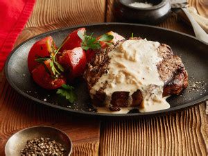 Consumer Cafe: Rib Eye Steak with Onion Blue Cheese Sauce ...