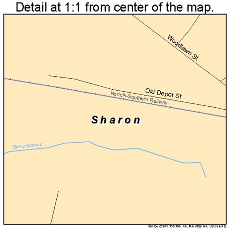 Sharon South Carolina Street Map 4565410