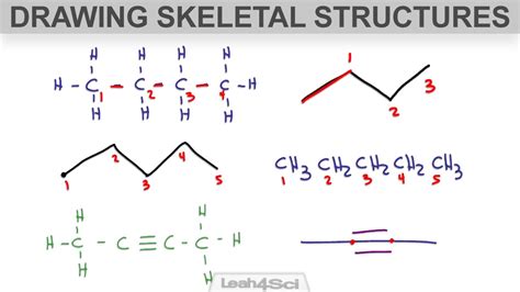 How To Draw Skeletal Structure Or Bond Line Notation For Organic Molecules Youtube