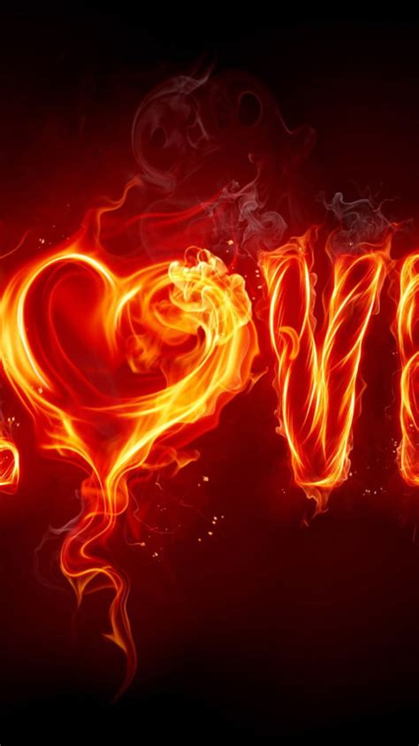Fire Heart Wallpaper Typography Wallpaper For You
