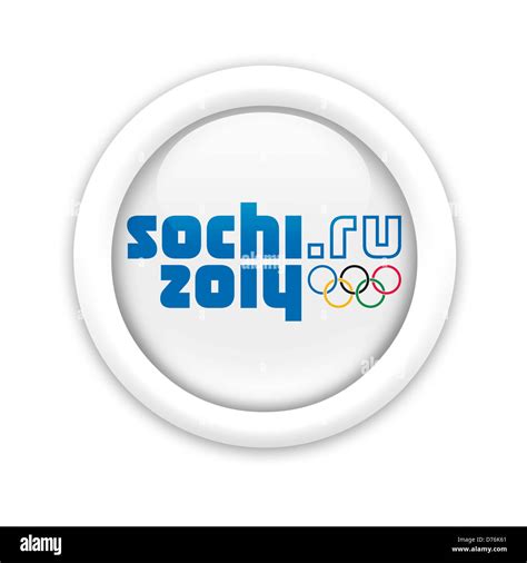 Sochi 2014 Winter Olympic Games Logo Symbol Flag Icon Stock Photo Alamy