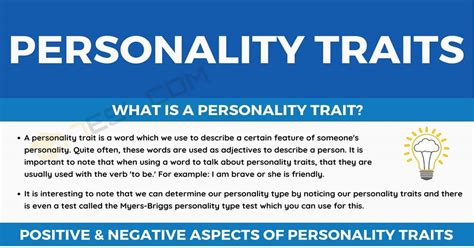 150 Personality Traits List Examples Of Negative And Positive Personality Traits • 7esl