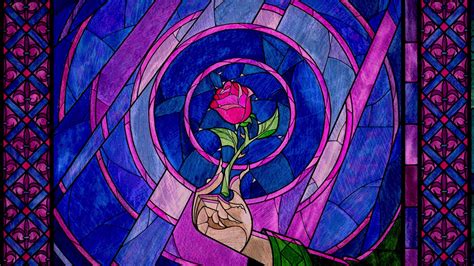 Image Enchanted Rose Stained Glass Disney Wiki Fandom Powered
