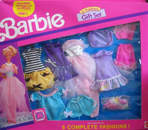 Barbie 6 Fashion T Set W Shoes And Accessories 1990 Arco Toys Mattel