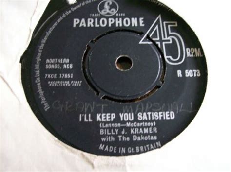 billy j kramer i ll keep you satisfied i know parlophone 1963 vgc ebay