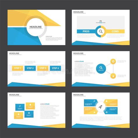Ppt Template Blue And Yellow