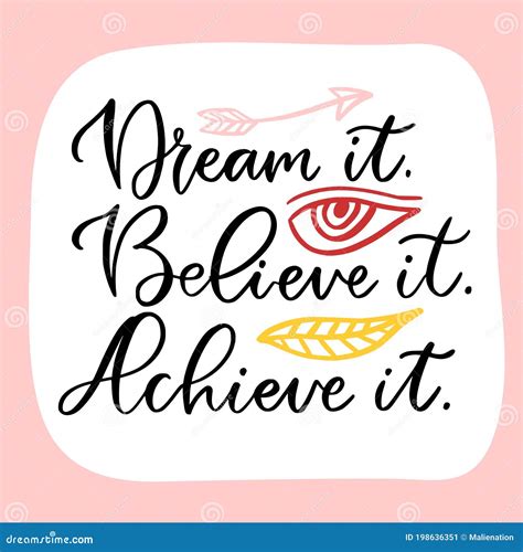 Dream It Believe It Achieve It Instant Download Hand Lettered