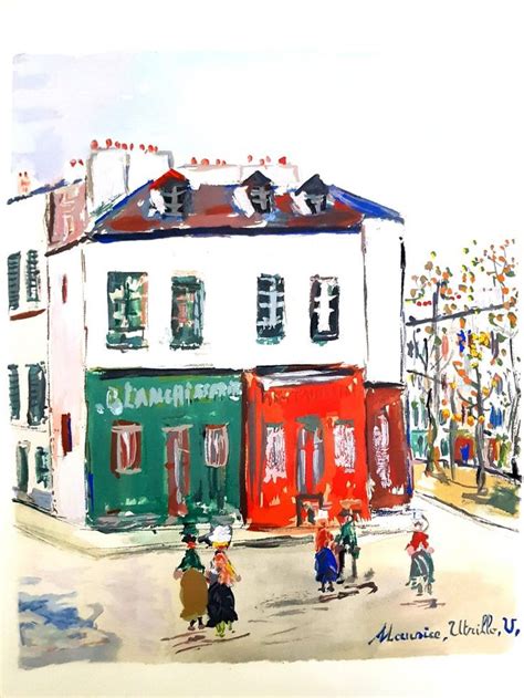 After Maurice Utrillo Inspired Village Of Montmartre Pochoir
