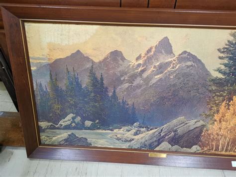 Large Robert Wood Grand Teton Painting