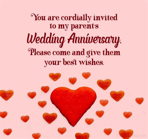 Wedding Anniversary Invitation Messages Wishesmsg