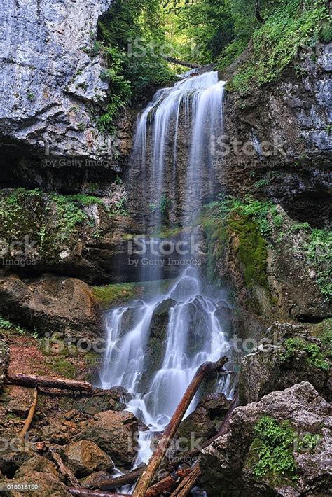 Beautiful Mountain Waterfall Vertical Scenery Landscape
