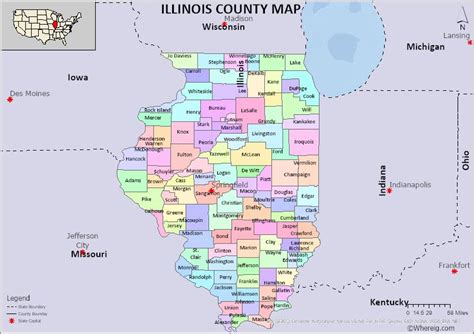 Illinois County Map County Map Illinois Map