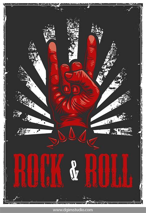 Save 54 Rock And Roll Bundle Rockandroll Rock And Roll Poster With Red