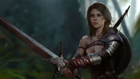 Fantasy Warrior Woman Sword Arrow Hd Wallpaper The Best Porn Website