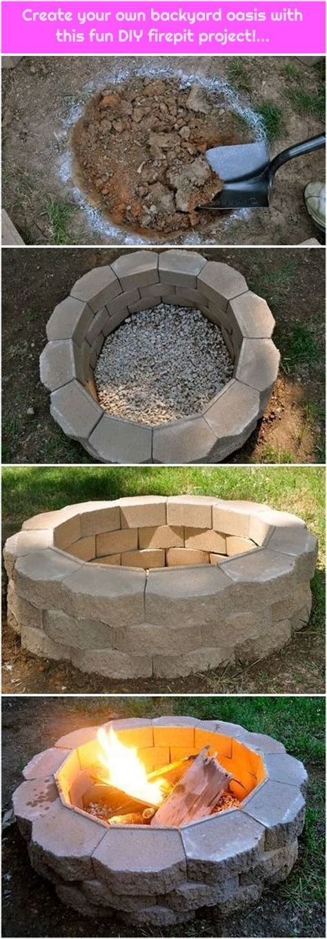 When you want to create the perfect backyard oasis, it's important to remember to stick to your own personal tastes. 1. Create your own backyard oasis with this fun DIY firepit project!… Create y...#backyard # ...