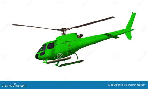 Green Helicopter Isolated On White Stock Image Image Of Helicopter