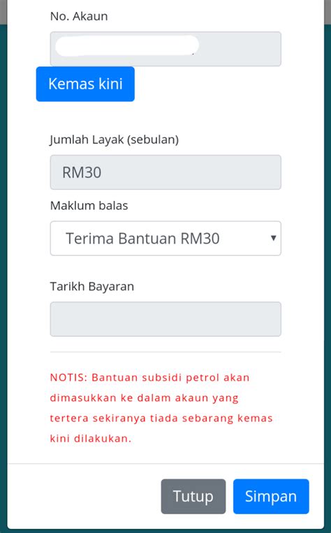 Semakan psp kelayakan terima bantuan bulanan subsidi minyak petrol ron 95 bagi kereta dan motosikal. CARA SEMAK KELAYAKAN PROGRAM SUBSIDI MINYAK - Ciktie Dot Com