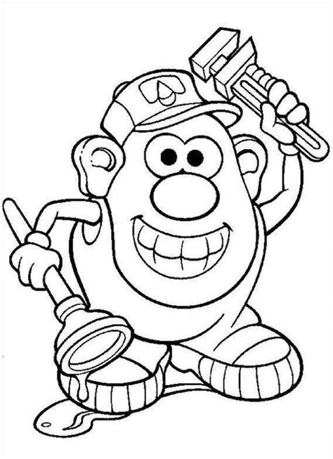 Mr Potato Head Coloring Page Coloring Home