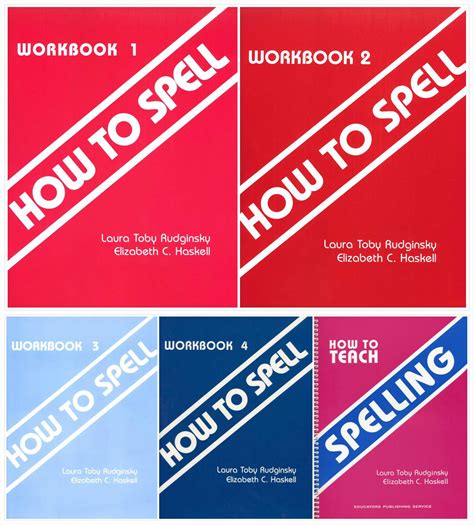 Buy How To Spell Books Set 5 Books Workbook 1 Workbook 2 Workbook