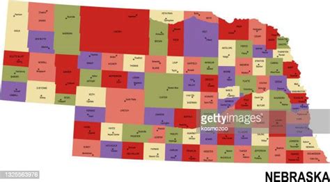 Nebraska Counties Map Photos And Premium High Res Pictures Getty Images