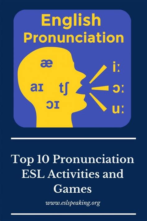 Esl Pronunciation Games Activities Worksheets And Lesson Plans