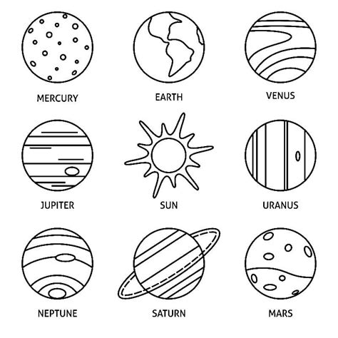 Planetas Del Sistema Solar Dibujos Para Colorear Kulturaupice PDMREA