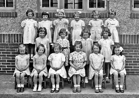 A Class Of Girls At Wardie Primary School Around 1940